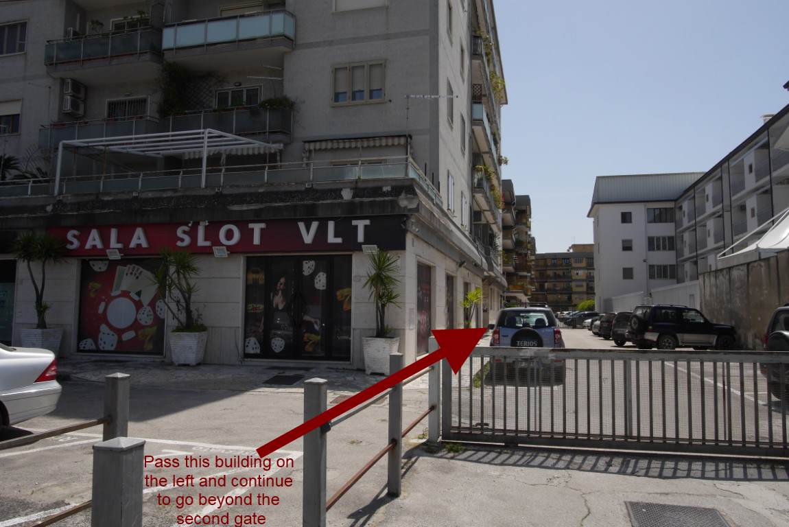 Bank and gaming hall around the corner