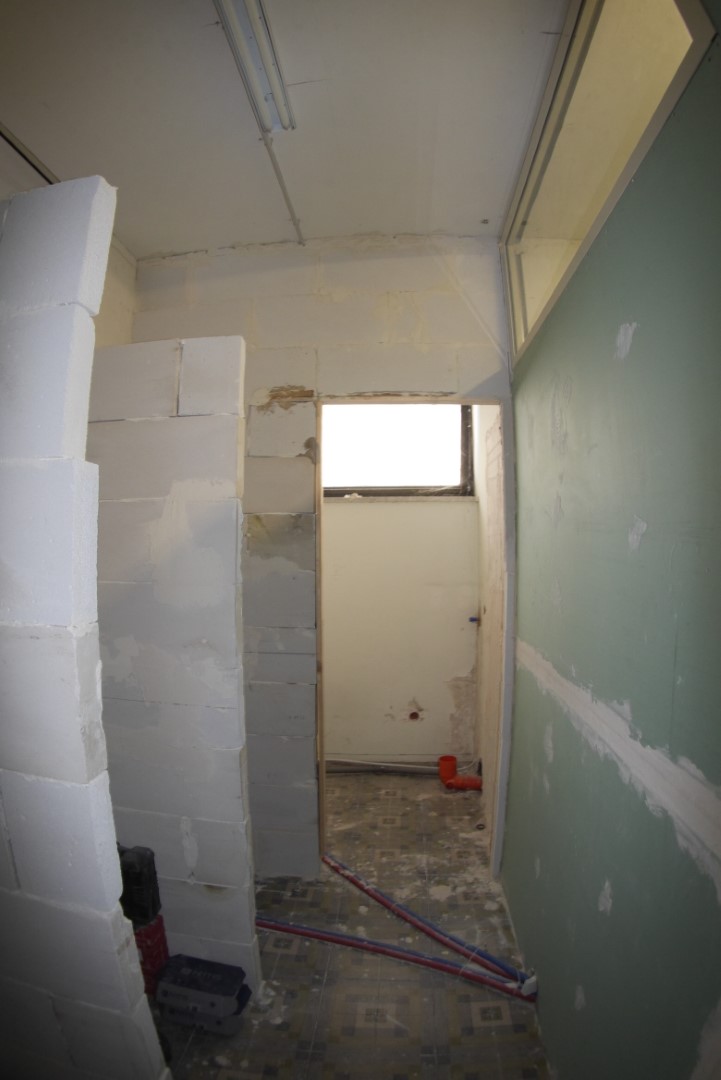 New change room water tubes and plumbing