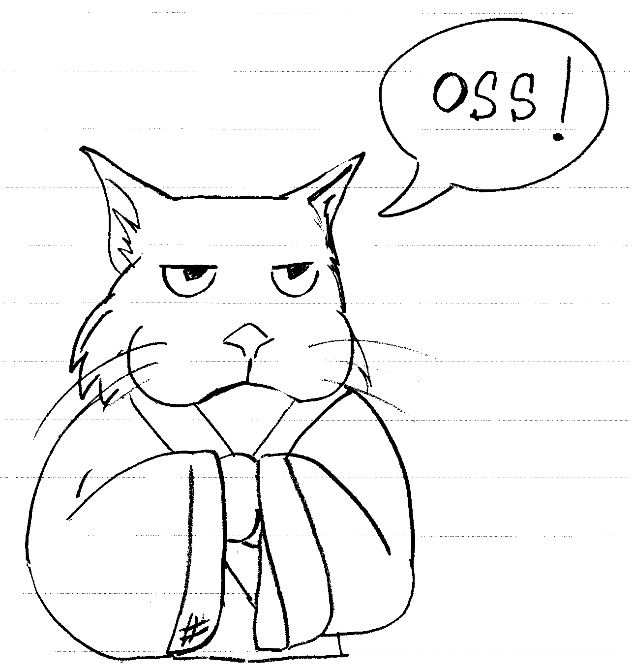 Cat saying oss