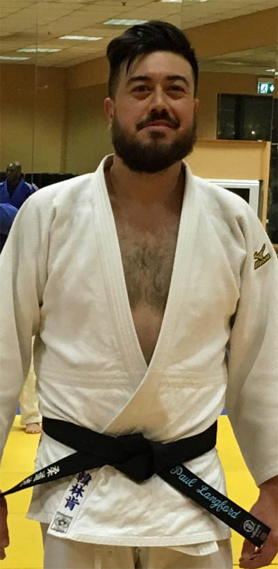 sensei Paul Langford in judo gi